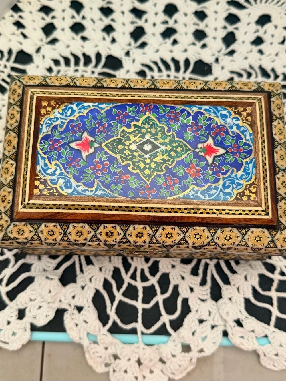 Persian Khatam-Kari Micro Mosaic Jewelry Box